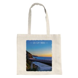 tote-shopping-bag-sunrise-sea-cliff-bridge